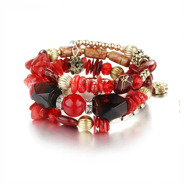 Bohemia Grace – Beads Multi Strand Brilliant Bracelet for Women and Girls