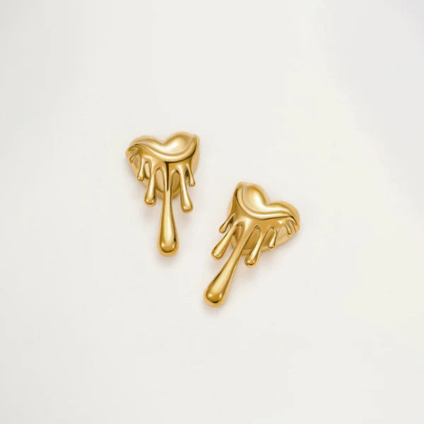 Quirra – Gold-Plated Anti-Tarnish Stainless Steel Quirky Drop Earrings