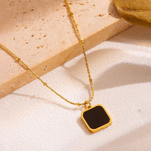 Black marble golden Pendant