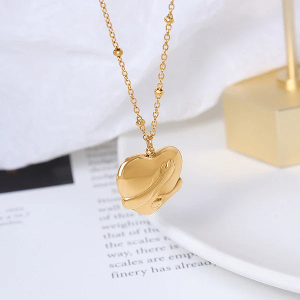 Cute Heart and hug Pendant
