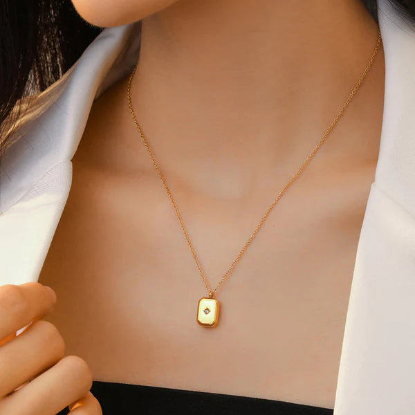 Elegant gold charm with American Diamond Pendant