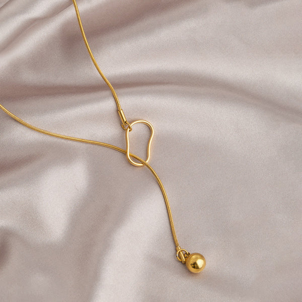 Aura Glow – Gold Plated Anti Tarnish Stainless Steel Contemporary Pendant