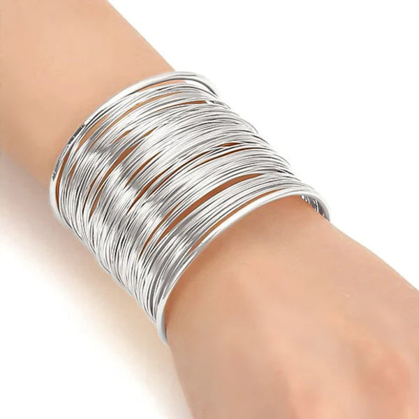 Silver bangles designed bracelet