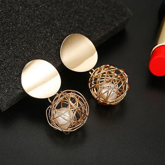 Web design golden Earrings