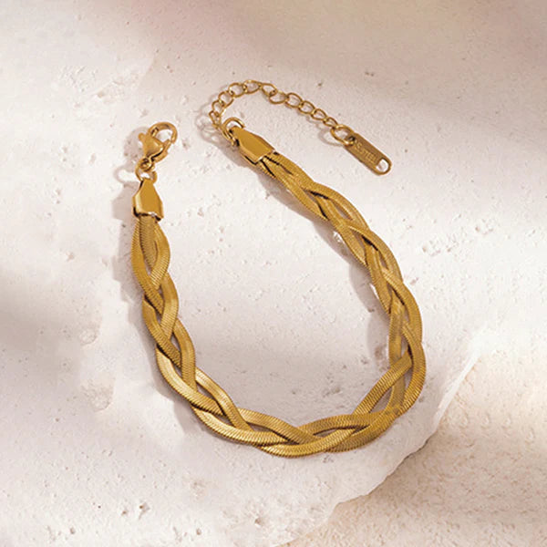 Golden Serpent – Gold Plated Anti-Tarnish Thick Snake Chain Bracelet