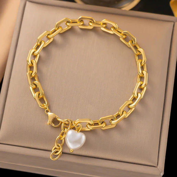White heart bracelet