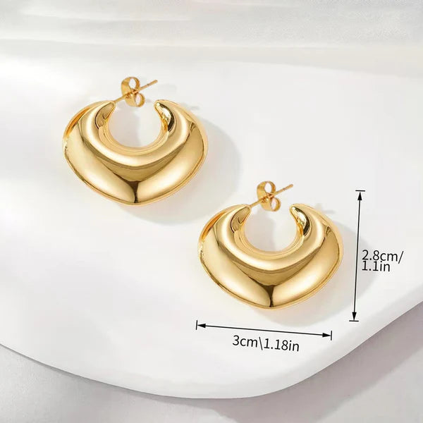 Gilded Halo – Gold Plated Anti-Tarnish Statement Hoop Earrings