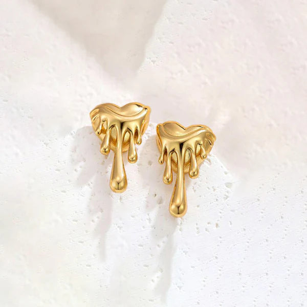 Quirra – Gold-Plated Anti-Tarnish Stainless Steel Quirky Drop Earrings