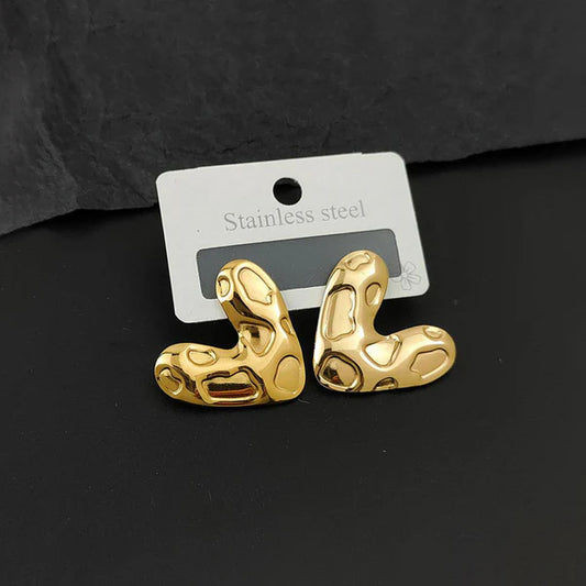 Lumine Love – Gold-Plated Anti-Tarnish Stainless Steel Heart Earrings