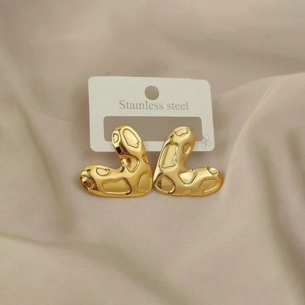 Lumine Love – Gold-Plated Anti-Tarnish Stainless Steel Heart Earrings