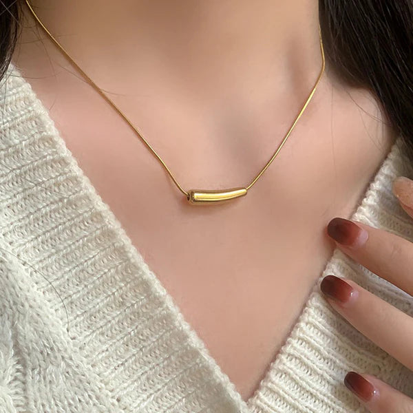 Cute wave charm golden Pendant