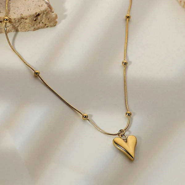 Cute heart charm gold platted pendant
