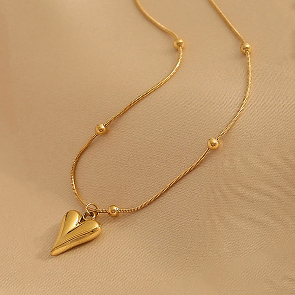 Cute heart charm gold platted pendant
