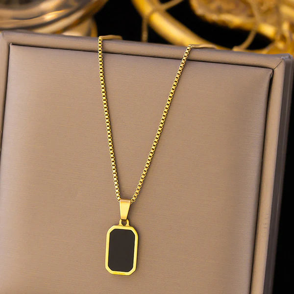 Black marble gold platted Pendant