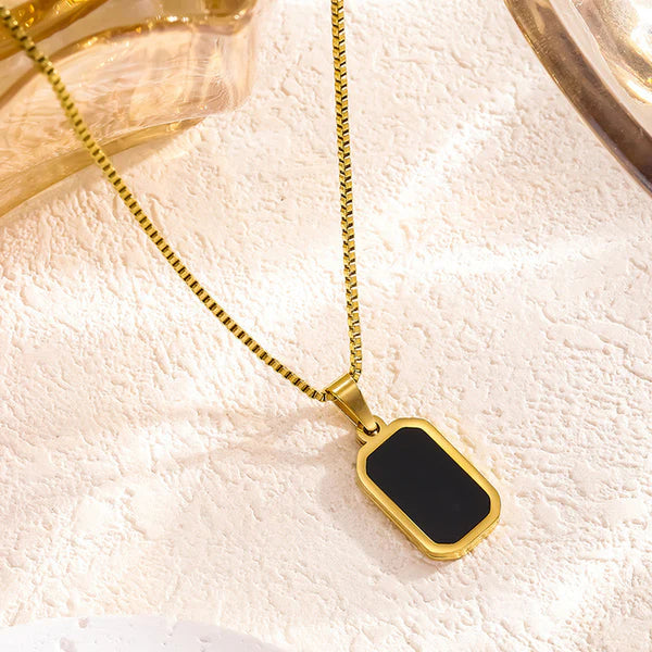 Black marble gold platted Pendant