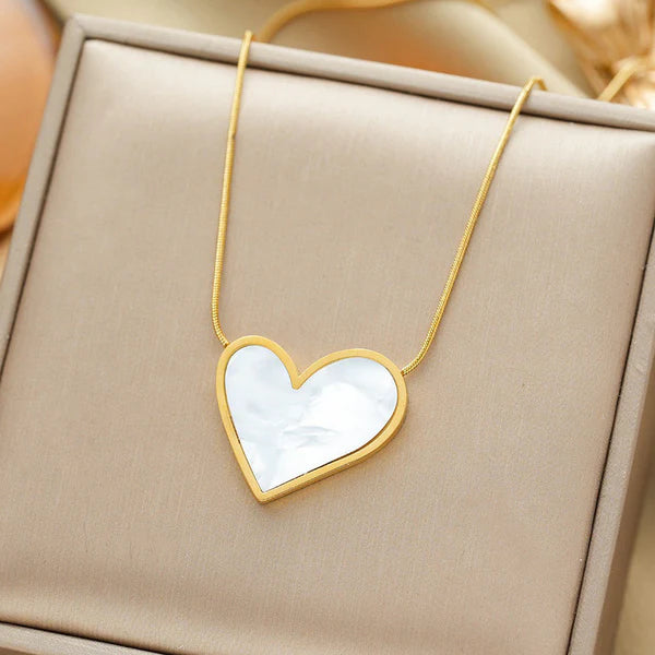 White marble heart Pendant