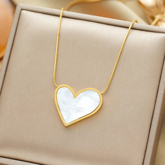 White marble heart Pendant