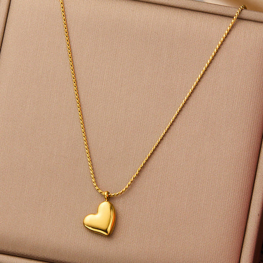Golden heart charm and Pendant