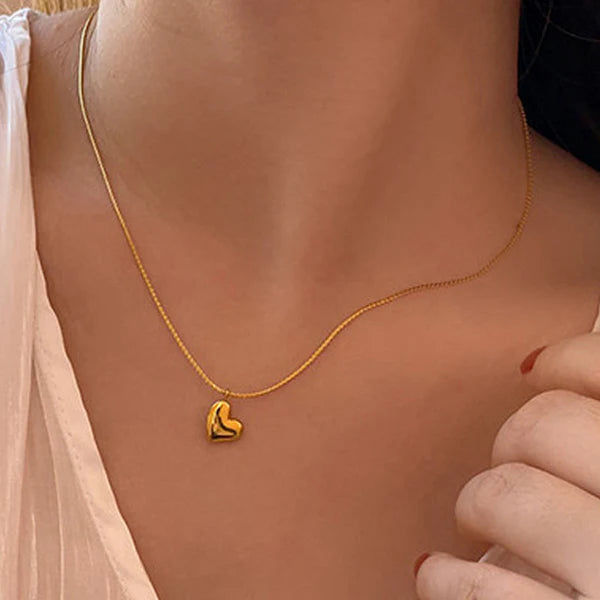 Golden heart charm and Pendant