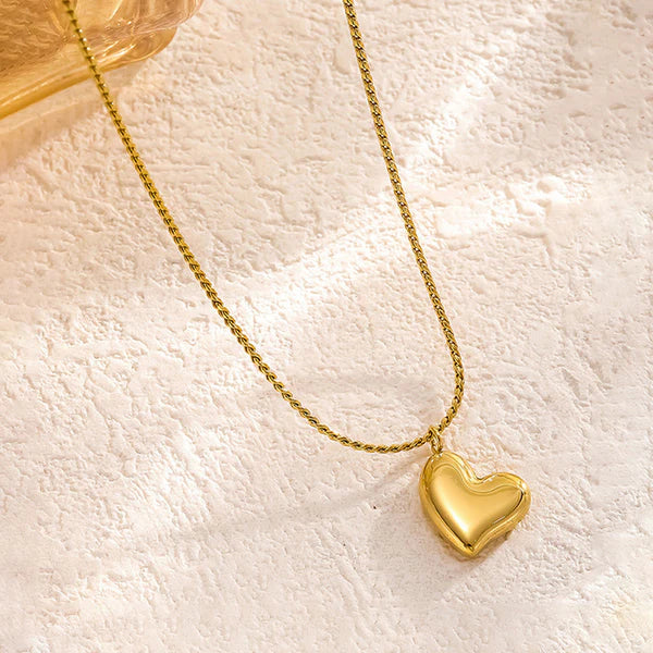 Golden heart charm and Pendant