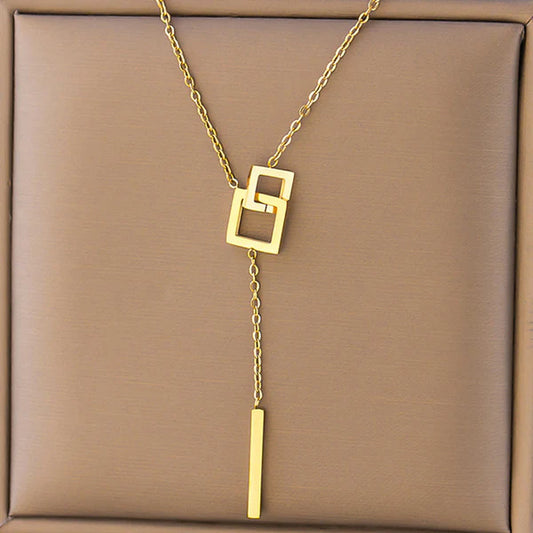 Elegant Square lock Pendant