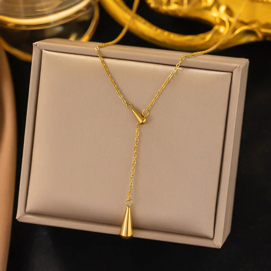 Smart drop lock golden Pendant