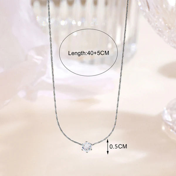 Gleam Prism – Hexagonal Stone Studded Silver Plated Anti-Tarnish Pendant