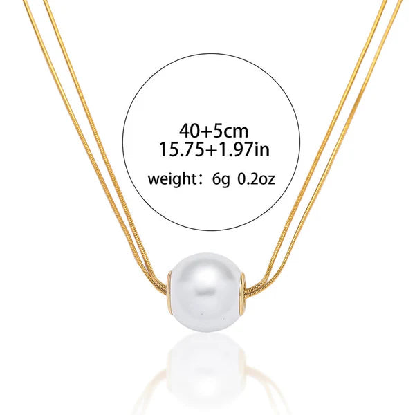 Pearl Radiance – Gold Plated Stainless Steel Anti Tarnish Pearl Studded Pendant