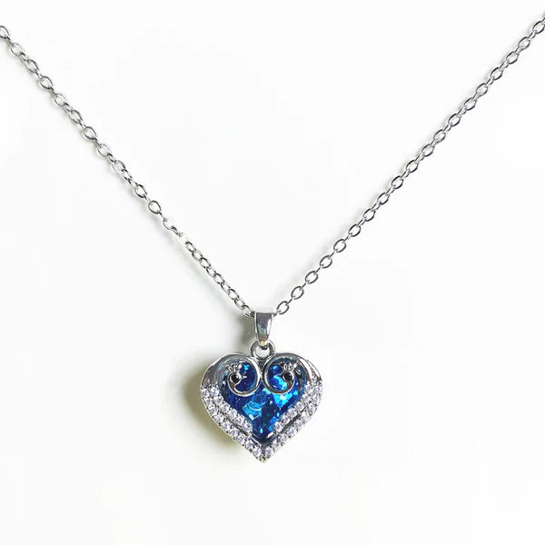 Celeste Love – Gold Plated Stainless Steel Blue Heart Anti-Tarnish Pendant
