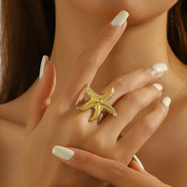 Eterna Spark – Gold Plated Stainless Steel Anti-Tarnish Star Inspired Ring