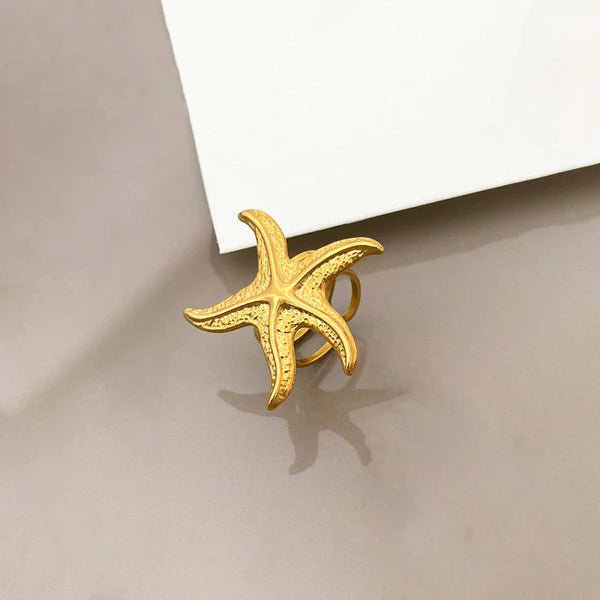 Eterna Spark – Gold Plated Stainless Steel Anti-Tarnish Star Inspired Ring