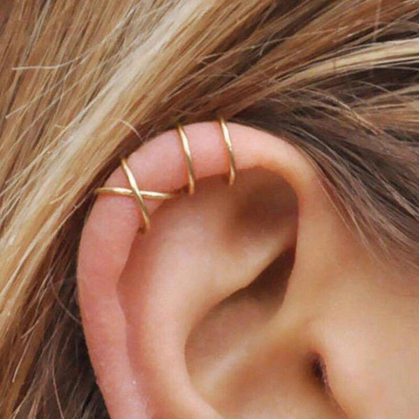Golden Ear lobe set of 5