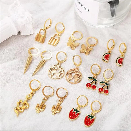 Multiple Earrings set of 9