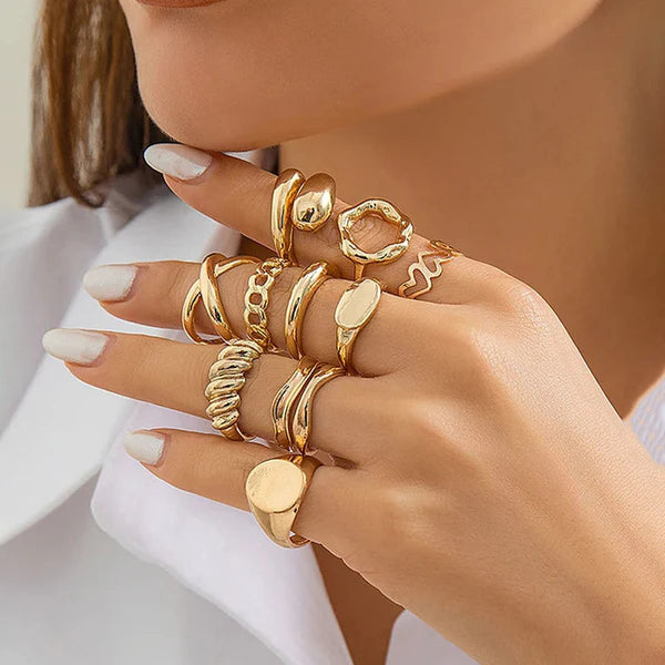 golden rings set of 10