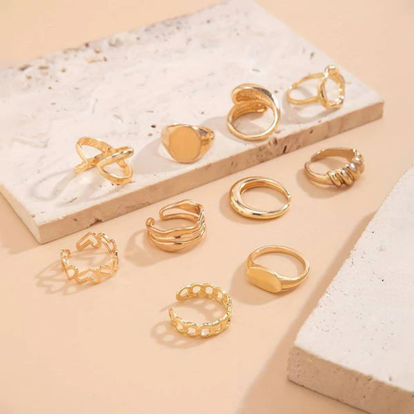 golden rings set of 10