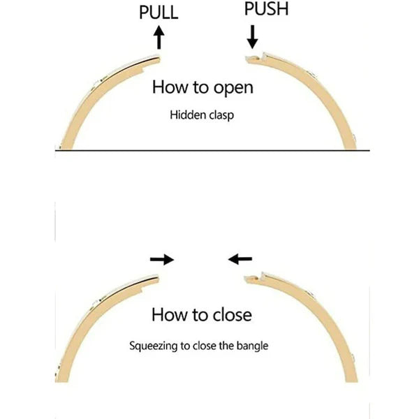 AD Amour – Stainless Steel Contemporary Gold Plated Love AD Anti Tarnish Bracelet For Women