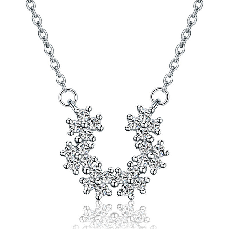 Petaline Set. Silver Plated. American Diamond