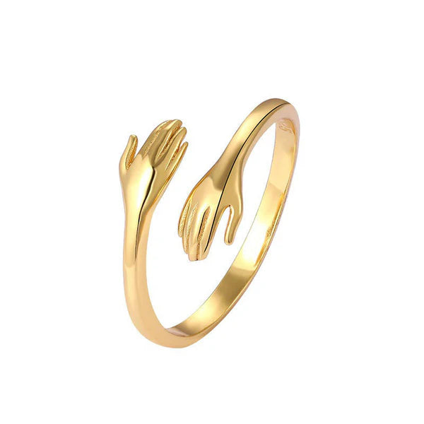 Golden Hug – Gold Plated Adjustable Hug Finger Ring For Women